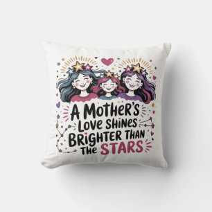 Coussin L'amour d'une mère brille plus que les étoiles
