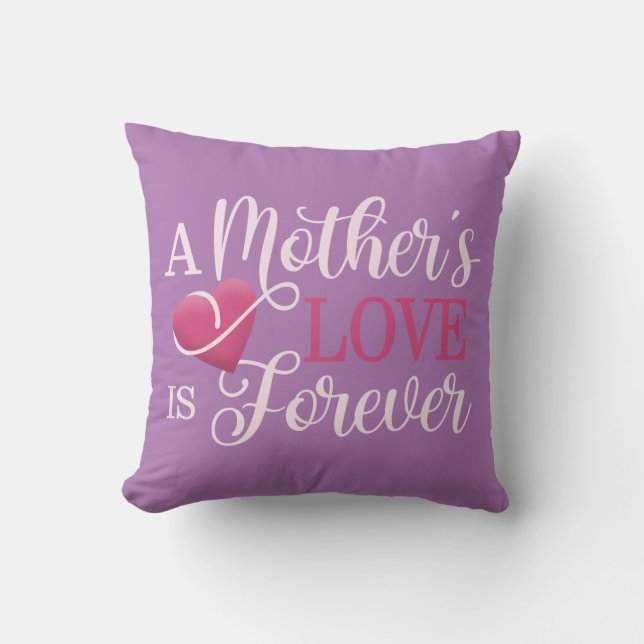 Coussin L'amour d'une mère est toujours cité| Lancer l'ore (Recto)