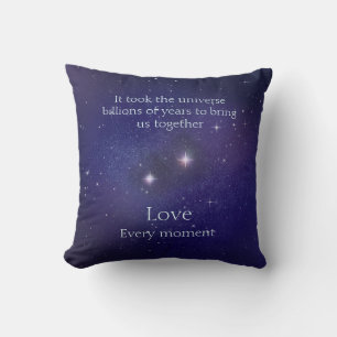 Coussin L'amour écrit dans les étoiles Paroles sentimental