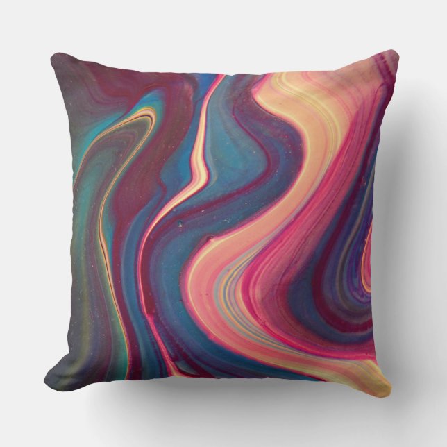 Coussin L'amour en script blanc avec le coeur personnalisé (Recto)