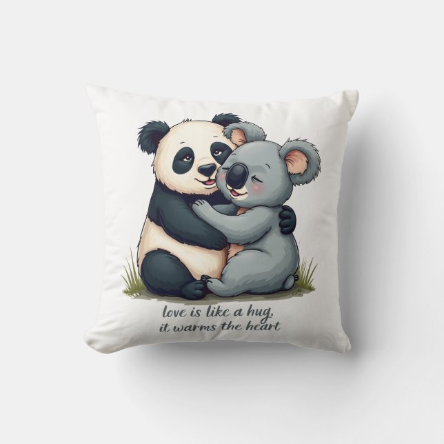 Coussin L'amour est comme un câlin (Recto)