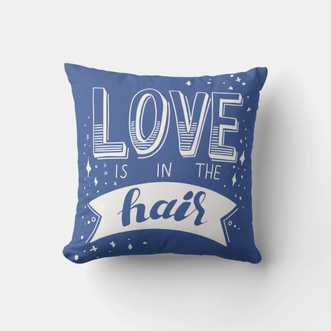 Coussin L'amour est dans les cheveux (Recto)