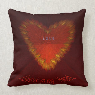 Coussin L'amour est dans mon coeur