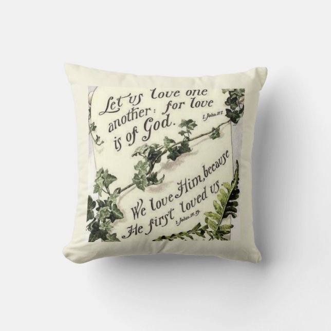 Coussin L'amour est de Dieu (Recto)