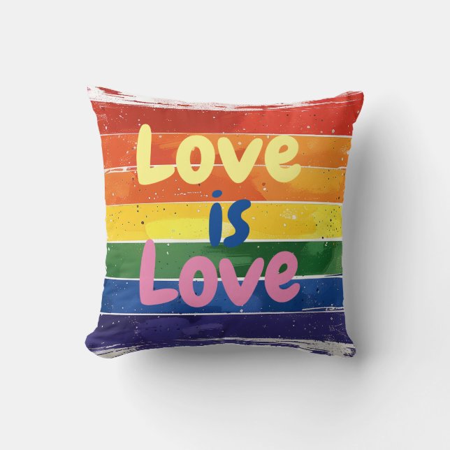 Coussin L'amour est l'amour, design de fierté (Recto)