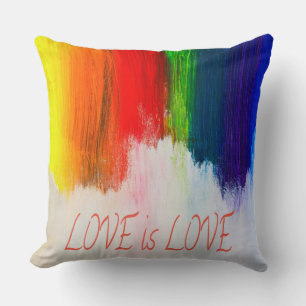 Coussin L'amour est l'amour Rainbow Pride LBGQT