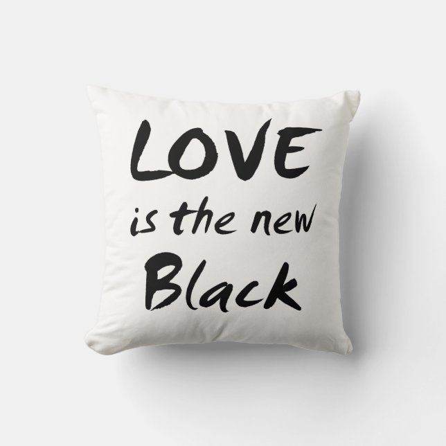 Coussin L'amour est le nouveau noir (Recto)