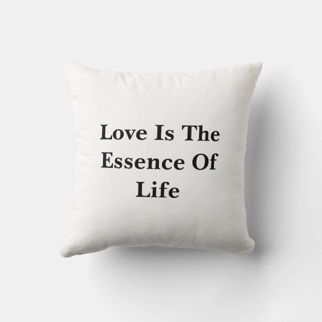 Coussin L'amour est l'essence de la vie Couvre-coussin (Verso)
