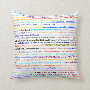 Coussin L'Amour Est Patient, L'Amour Est Un Genre Design D