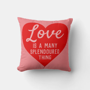 Coussin L'amour est un message de beaucoup de choses magni