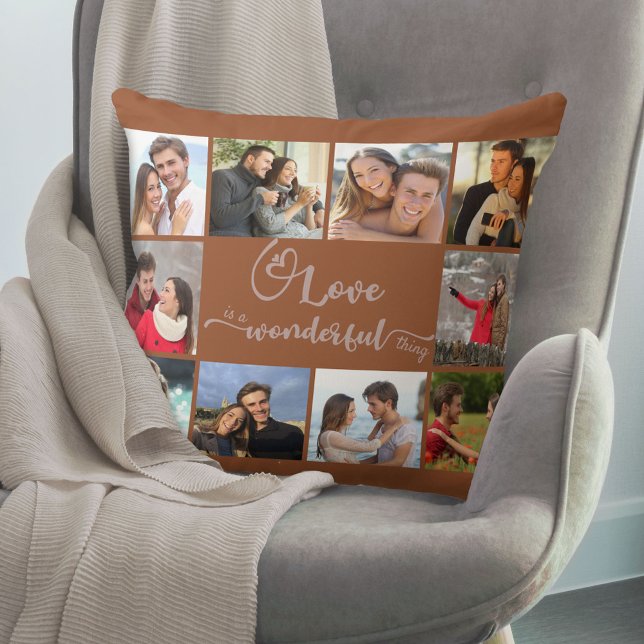 Coussin L'amour est une chose merveilleuse Rust Rose 10 Ph (Créateur téléchargé)