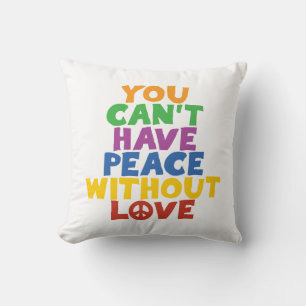 Coussin L'amour et la paix