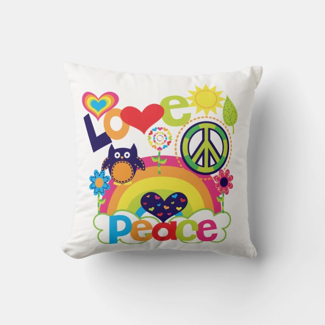 Coussin L'amour et la paix (Recto)