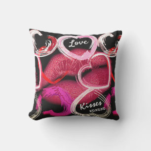 Coussin L'amour et les baisers La Saint-Valentin