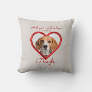 Coussin L'amour et un Beagle