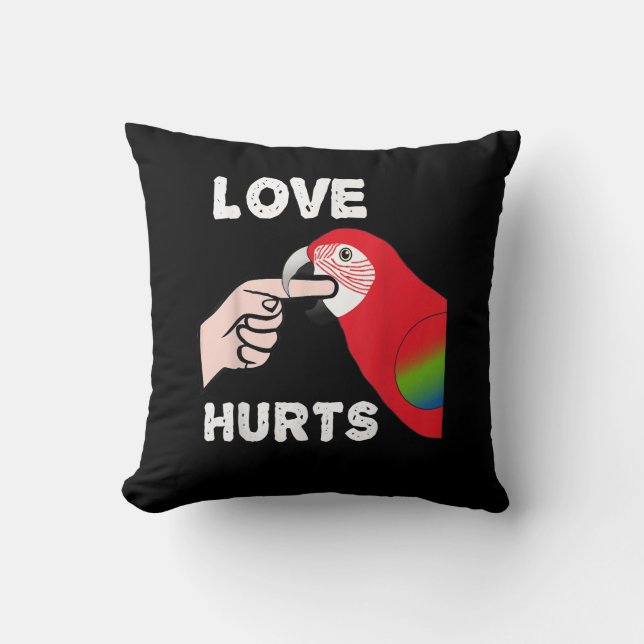 Coussin L'amour fait mal à l'écologisation du doigt de pou (Recto)