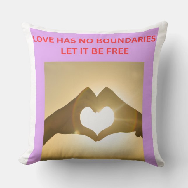 COUSSIN L'AMOUR N'A PAS DE FRONTIÈRES LAISSEZ-LE ÊTRE LIBR (Recto)