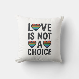 Coussin L'amour n'est pas un choix Rainbow Pride Vintage T