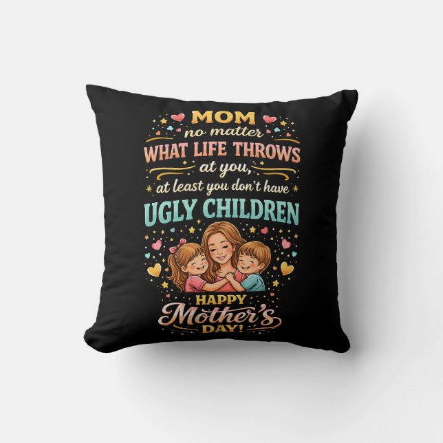 Coussin L'amour riant de maman (Recto)
