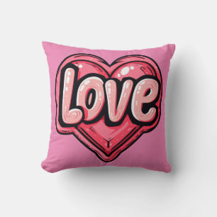 Coussin L'amour rose