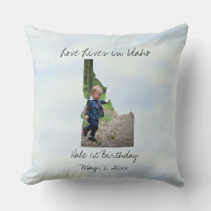 Coussin L'Amour Vit Dans L'État De L'Idaho Formé Photo Per