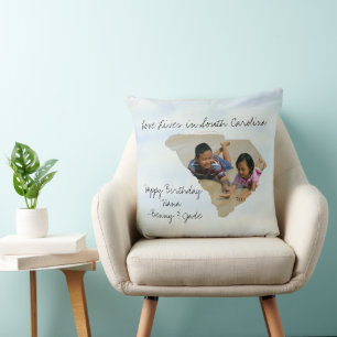 Coussin L'Amour Vit En Caroline Du Sud Photo Façonnée Par 