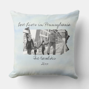 Coussin L'Amour Vit En Pennsylvanie Photo Façonnée Par L'É
