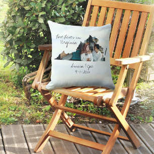 Coussin L'Amour Vit En Virginie Photo Façonnée Par L'État
