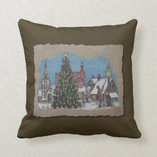 Coussin Lamplighter de village de Noël