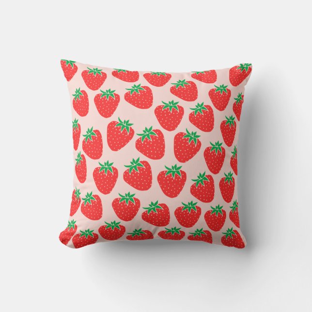 Coussin Lancer de l'oreiller dans les fraises de mûre (Recto)