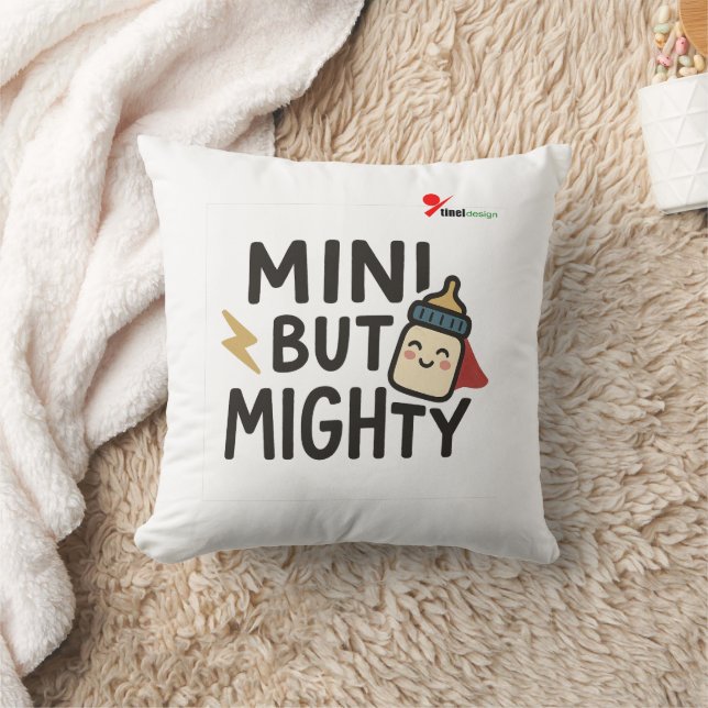 Coussin Lancer de super-héros de bébé mignon "Mini mais pu (Couverture)