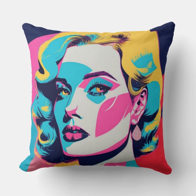 Coussin Lancer des oreillers, Pop art (Recto)