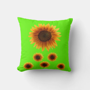 Coussin lancer des tournesols de décolleté