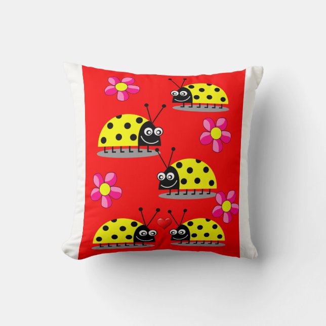 Coussin lancer la coccinelle (Recto)