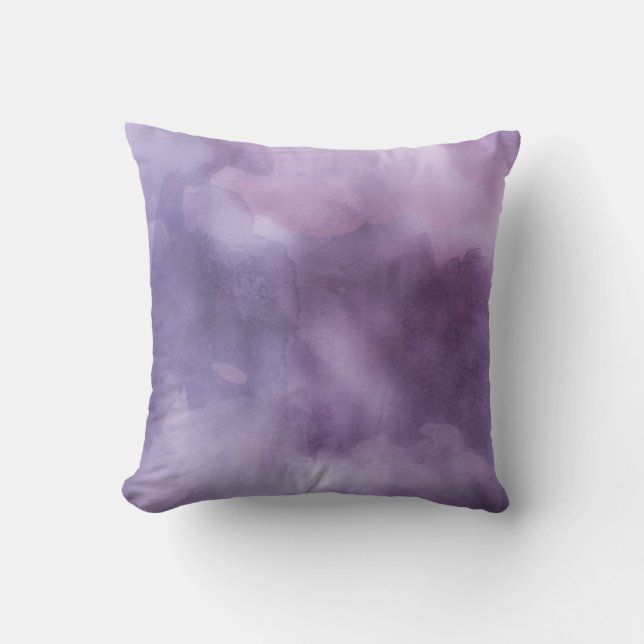Coussin Lancer l'oreiller - Aquarelle pourpres (Recto)