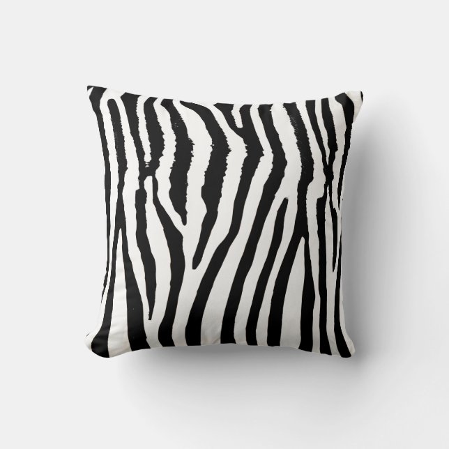 Coussin Lancer l'oreiller avec imprimé zèbre (Recto)