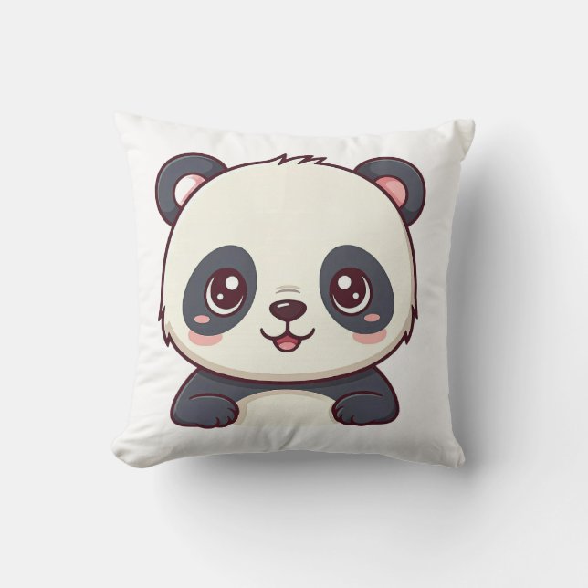Coussin lancer l'oreiller avec le panda bébé mignon (Recto)