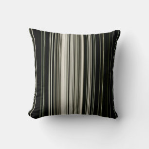 Coussin Lancer l'oreiller/bandes noires et blanches