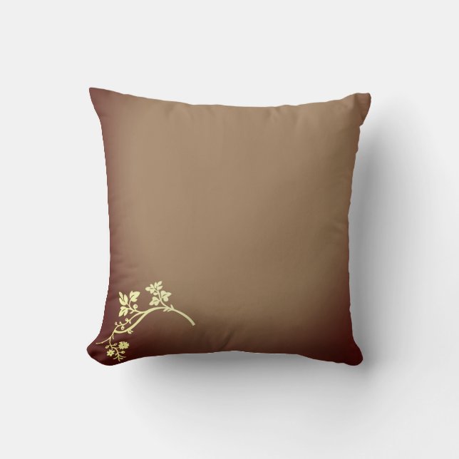 Coussin Lancer l'oreiller Brown or Flower (Recto)