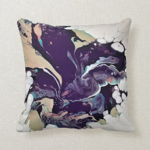 Coussin Lancer l'oreiller dans le violet, l'or et le torqu