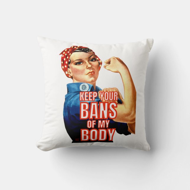 Coussin lancer l'oreiller "DROITS DES FEMMES 101" (Recto)