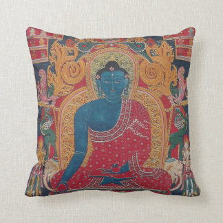 Coussin Lancer l'oreiller du Bouddha bleu