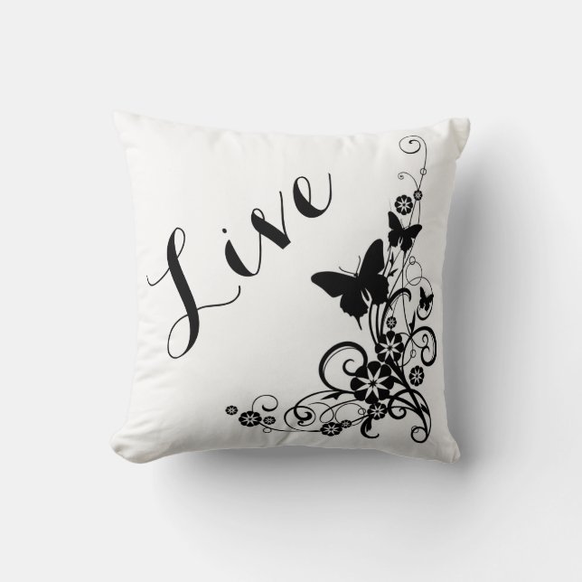 Coussin Lancer l'oreiller/Live (Recto)