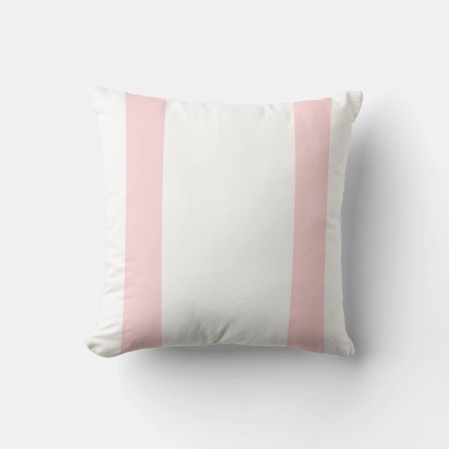 Coussin Lancer l'oreiller rose et blanc bande (Recto)