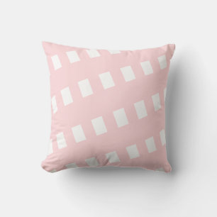 Coussin Lancer l'oreiller rose et blanc bande