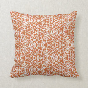 Coussin Lancer l'oreiller sur les motifs en mangue/orange 
