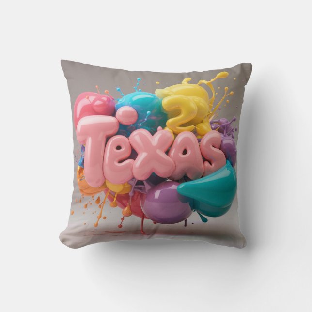 Coussin Lancer l'oreiller Texas | cadeau pour elle (Recto)