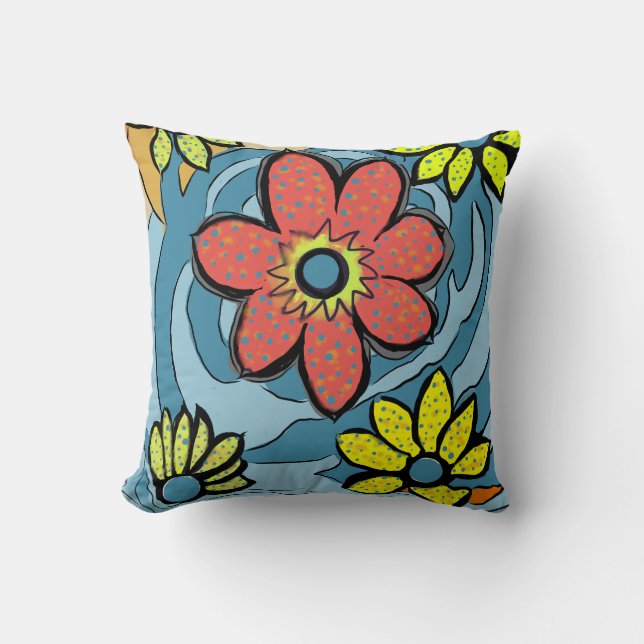 Coussin Lancer l'oreillerFleur Vintage zPower (Recto)