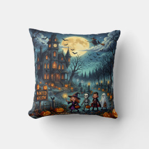 Coussin Lancer PHalloween Maison Hantée Trick or Treatillo