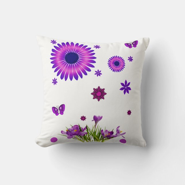Coussin lancer pillow decor floral (Recto)